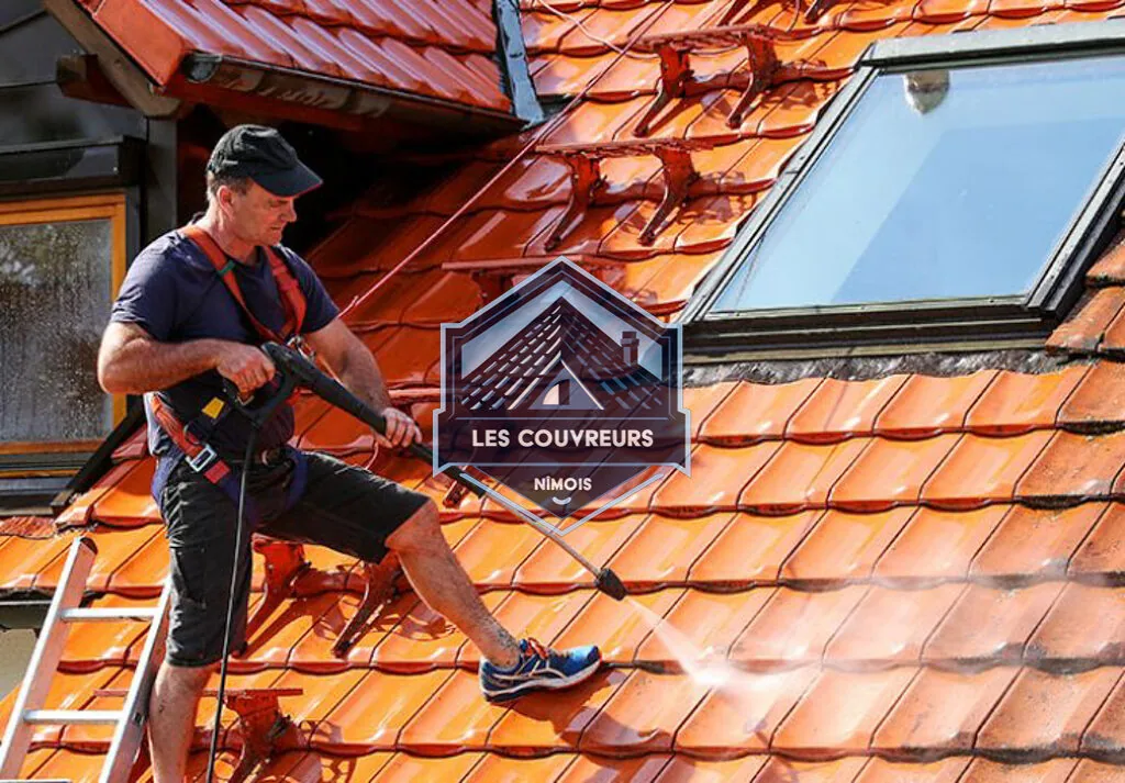 Couvreur des Couvreurs Nîmois au travail